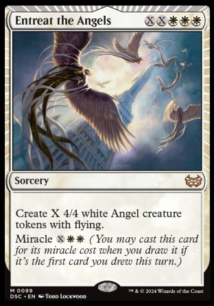 (099) Magic The Gathering Commander: Duskmourn: House of Horror Single: Entreat the Angels  Mythic