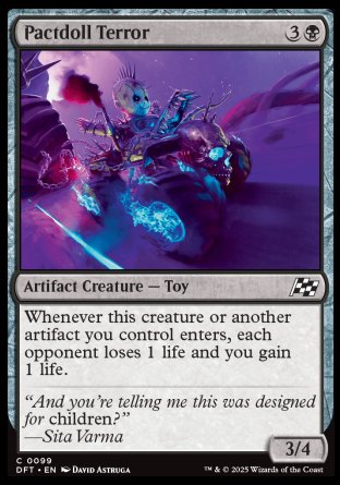 (099) Magic The Gathering Aetherdrift Single: Pactdoll Terror  Common