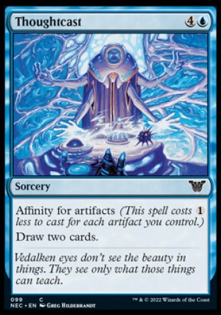 (099) Magic The Gathering Commander: Kamigawa: Neon Dynasty Single: Thoughtcast  Common