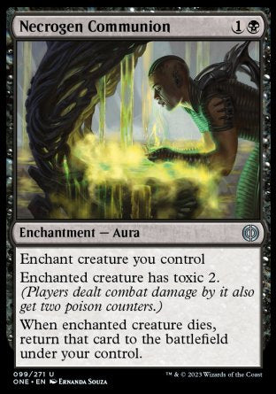 (099) Magic The Gathering Phyrexia: All Will Be One Single: Necrogen Communion Holo Uncommon