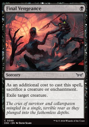 (099) Magic The Gathering Duskmourn: House of Horror Single: Final Vengeance  Common