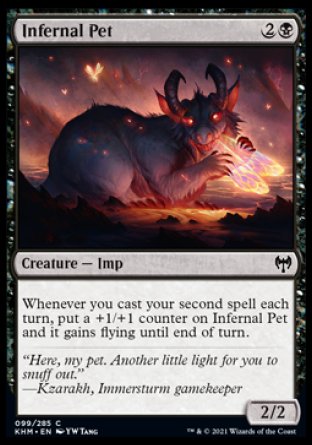 (099/285) Magic The Gathering Kaldheim Single: Infernal Pet  Common