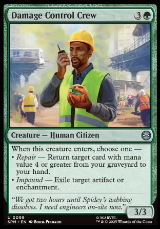 (099) Magic The Gathering Magic: The Gathering | Marvel's Spider-Man Single: Damage Control Crew Holo Uncommon