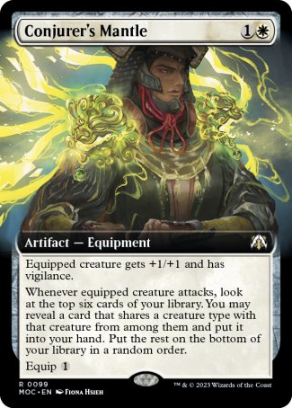 (099) Magic The Gathering Commander: March of the Machine: Extras Single: Conjurer's Mantle  Rare