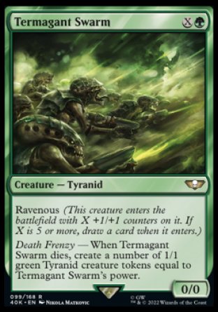 (099) Magic The Gathering Universes Beyond: Warhammer 40000 Single: Termagant Swarm  Rare