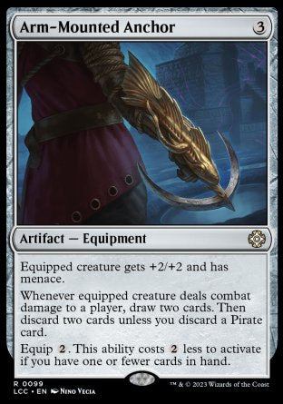 (099) Magic The Gathering Commander: The Lost Caverns of Ixalan Single: Arm-Mounted Anchor  Rare