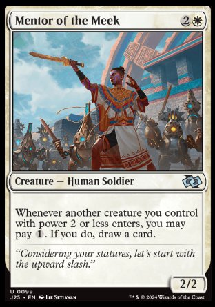 (099) Magic The Gathering Foundations Jumpstart Single: Mentor of the Meek  Uncommon