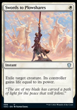 (099) Magic The Gathering Commander: Innistrad: Crimson Vow Single: Swords to Plowshares  Uncommon