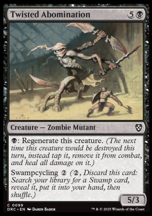 (099) Magic The Gathering Commander: Aetherdrift Single: Twisted Abomination  Common