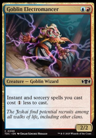 (099) Magic The Gathering Commander: Tarkir: Dragonstorm Single: Goblin Electromancer  Common