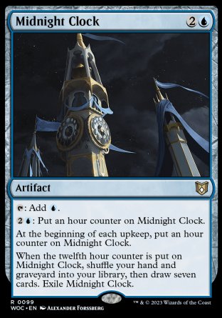 (099) Magic The Gathering Commander: Wilds of Eldraine Single: Midnight Clock  Rare