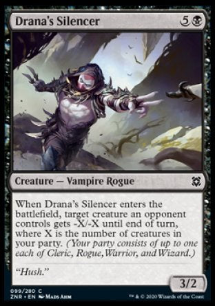 (099/280) Magic The Gathering Zendikar Rising Single: Drana's Silencer Holo Common