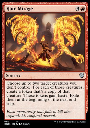 (099) Magic The Gathering Commander: Phyrexia: All Will Be One Single: Hate Mirage  Uncommon