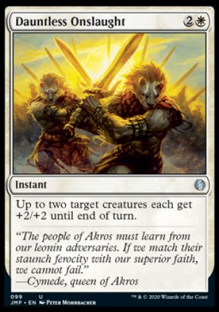 (099) Magic The Gathering Jumpstart Single: Dauntless Onslaught  Uncommon