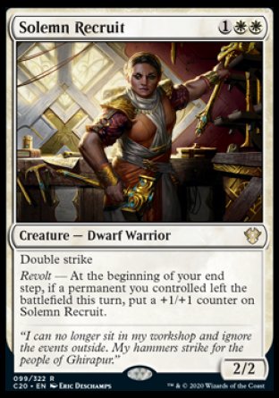 (099/322) Magic The Gathering Commander: Ikoria Single: Solemn Recruit  Rare