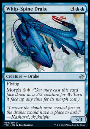 (099/289) Magic The Gathering Time Spiral Remastered Single: Whip-Spine Drake Holo Uncommon