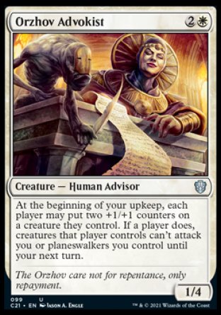 (099) Magic The Gathering Commander: Strixhaven Single: Orzhov Advokist  Uncommon