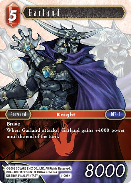 (006) Final Fantasy TCG Opus I Single: Garland (1-006) Holo Hero