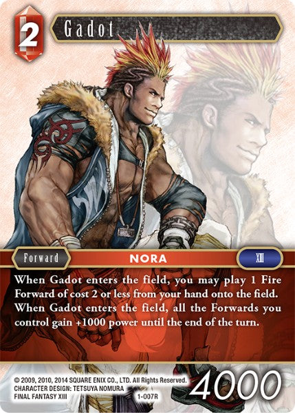 (007) Final Fantasy TCG Opus I Single: Gadot (1-007) Holo Rare