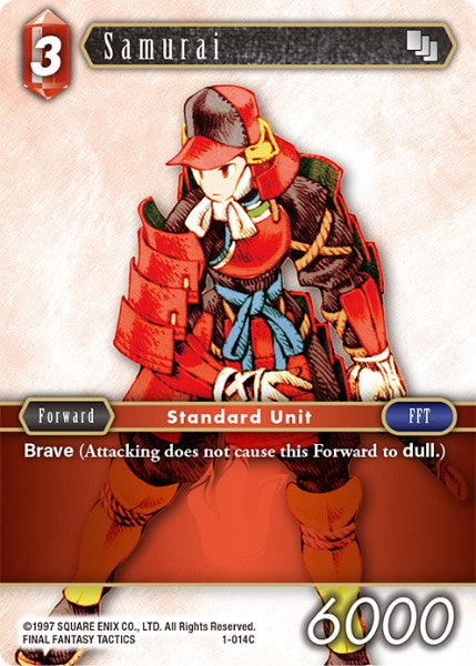 (014) Final Fantasy TCG Opus I Single: Samurai (1-014) Holo Common