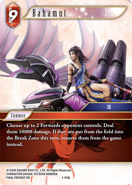 (018) Final Fantasy TCG Opus I Single: Bahamut (1-018)  Legend