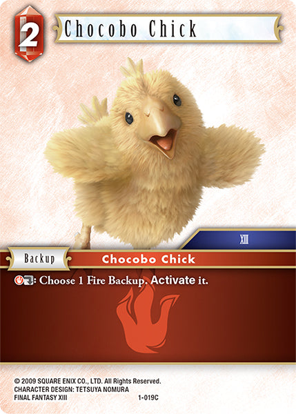 (019) Final Fantasy TCG Opus I Single: Chocobo Chick (1-019) Holo Common