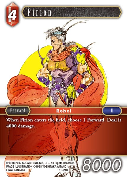 (021) Final Fantasy TCG Opus I Single: Firion (1-021)  Hero