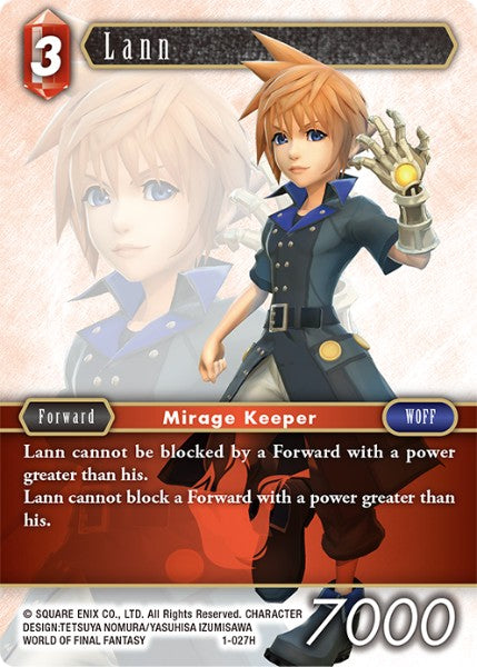 (027) Final Fantasy TCG Opus I Single: Lann (1-027)  Hero