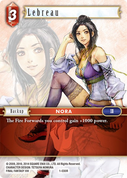 (030) Final Fantasy TCG Opus I Single: Lebreau (1-030) Holo Rare