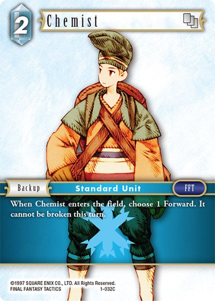(032) Final Fantasy TCG Opus I Single: Chemist (1-032)  Common