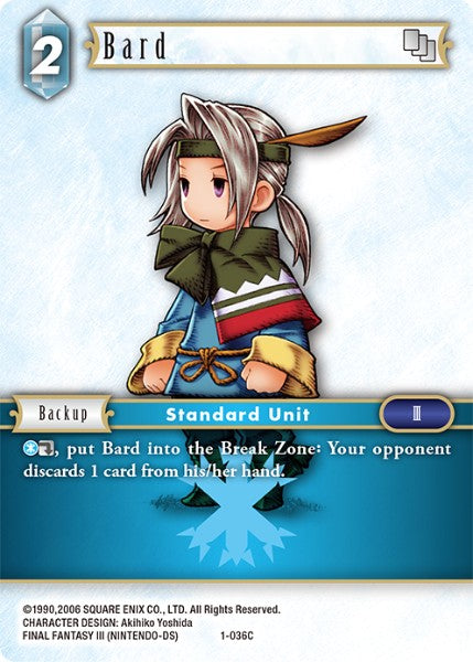 (036) Final Fantasy TCG Opus I Single: Bard (1-036) Holo Common