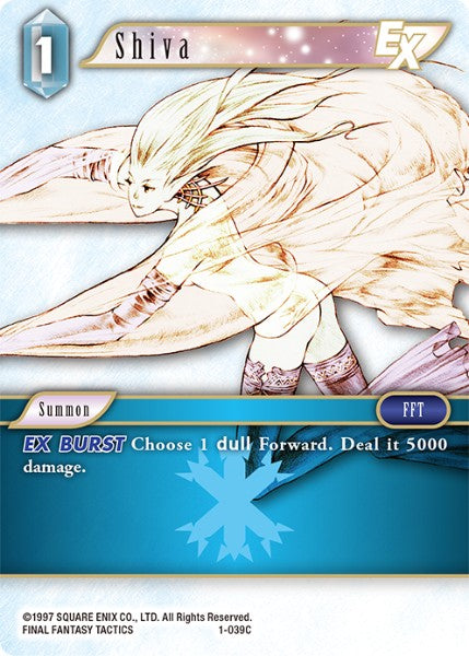 (039) Final Fantasy TCG Opus I Single: Shiva (1-039) Holo Common
