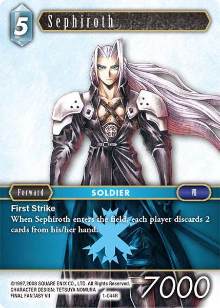 (044) Final Fantasy TCG Opus I Single: Sephiroth (1-044) Holo Rare