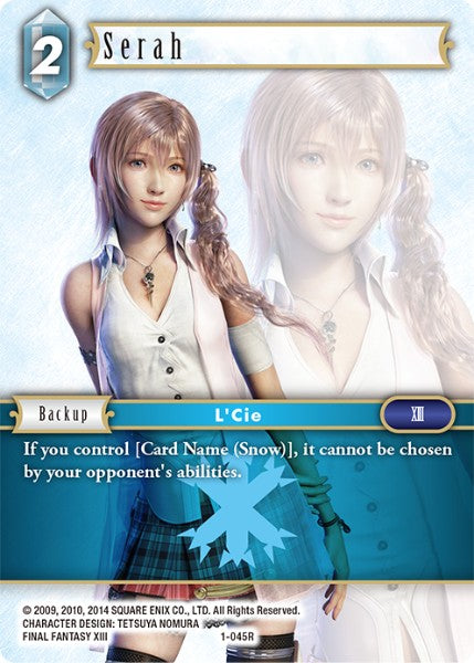(045) Final Fantasy TCG Opus I Single: Serah (1-045) Holo Rare