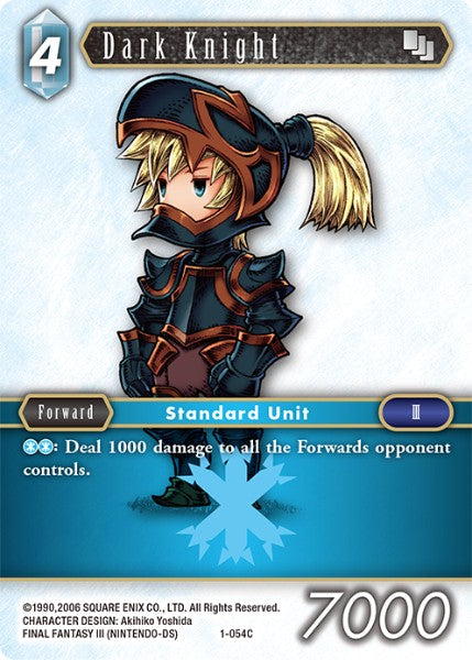 (054) Final Fantasy TCG Opus I Single: Dark Knight (1-054) Holo Common