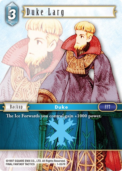 (057) Final Fantasy TCG Opus I Single: Duke Larg (1-057) Holo Rare