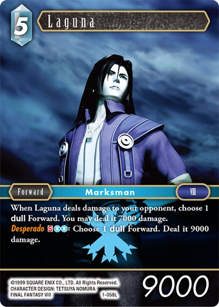 (058) Final Fantasy TCG Opus I Single: Laguna (1-058) Holo Legend