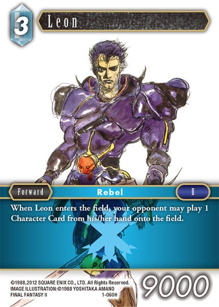 (060) Final Fantasy TCG Opus I Single: Leon (1-060) Holo Hero