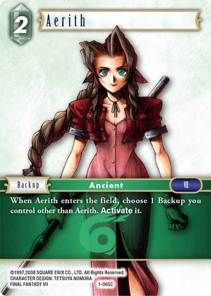 (065) Final Fantasy TCG Opus I Single: Aerith (1-065)  Common