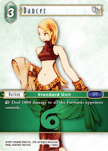 (066) Final Fantasy TCG Opus I Single: Dancer (1-066) Holo Common