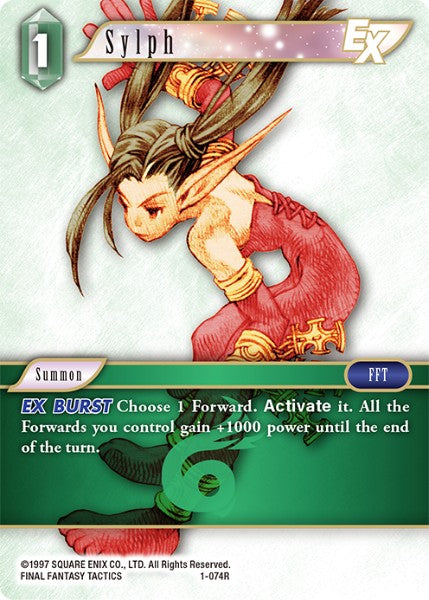 (074) Final Fantasy TCG Opus I Single: Sylph (1-074) Holo Rare