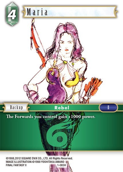 (083) Final Fantasy TCG Opus I Single: Maria (1-083)  Hero