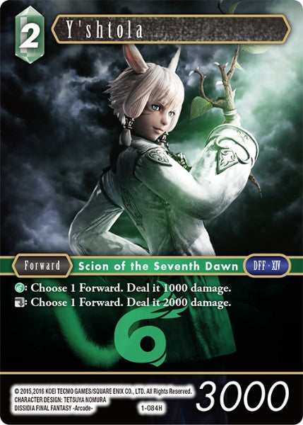 (084) Final Fantasy TCG Opus I Single: Y'shtola (1-084) Holo Hero