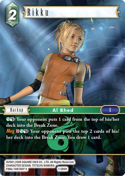 (089) Final Fantasy TCG Opus I Single: Rikku (1-089)  Hero