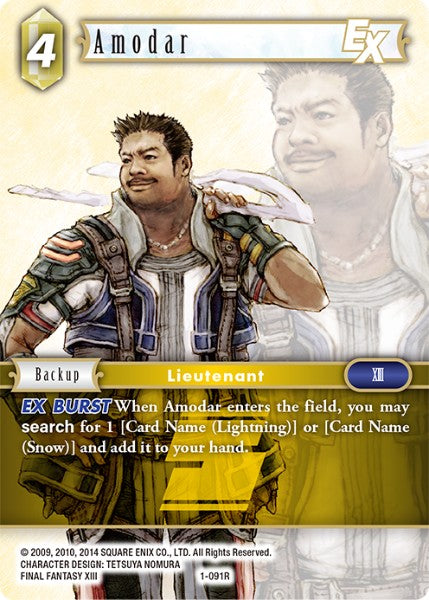 (091) Final Fantasy TCG Opus I Single: Amodar (1-091)  Rare