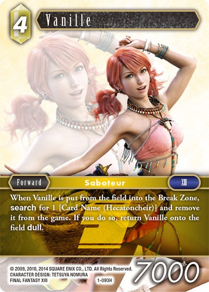 (093) Final Fantasy TCG Opus I Single: Vanille (1-093)  Hero