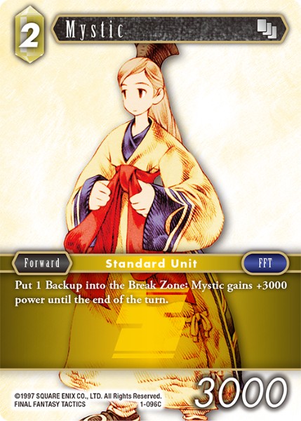 (096) Final Fantasy TCG Opus I Single: Mystic (1-096)  Common