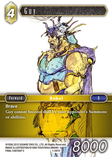 (097) Final Fantasy TCG Opus I Single: Guy (1-097)  Hero