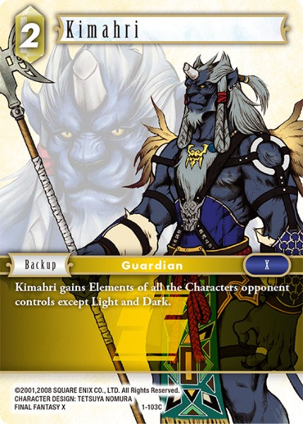 (103) Final Fantasy TCG Opus I Single: Kimahri (1-103) Holo Common
