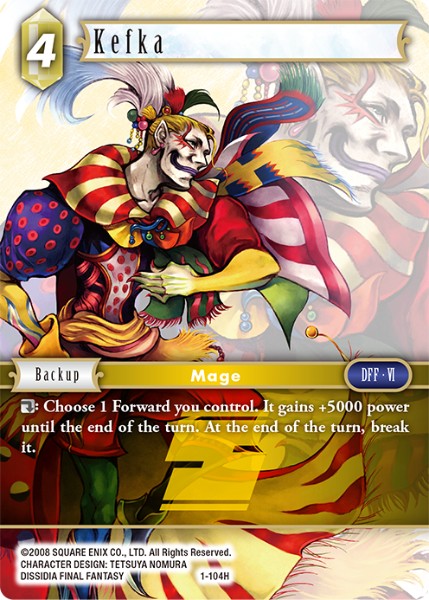 (104) Final Fantasy TCG Opus I Single: Kefka (1-104) Holo Hero